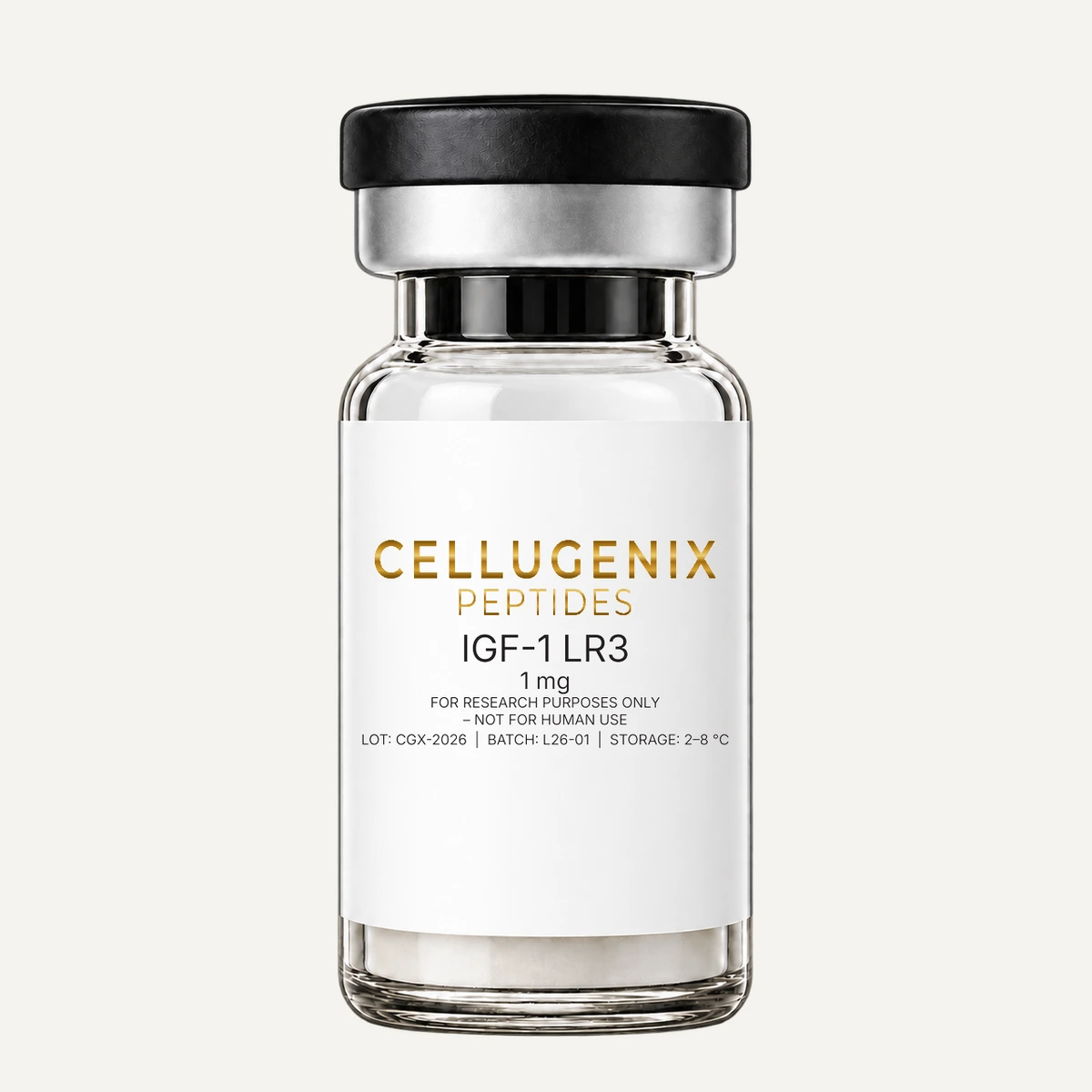 IGF-1 LR3 1 mg — Cellugenix official product render
