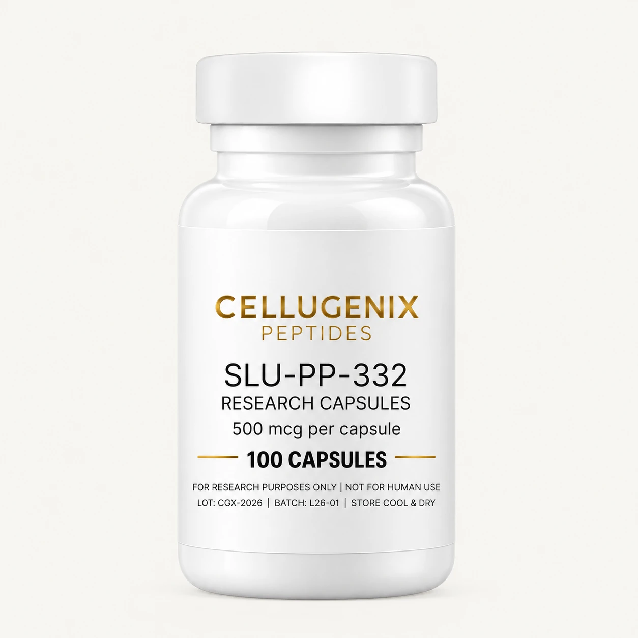 SLU-PP-332 research capsules, 100 count bottle