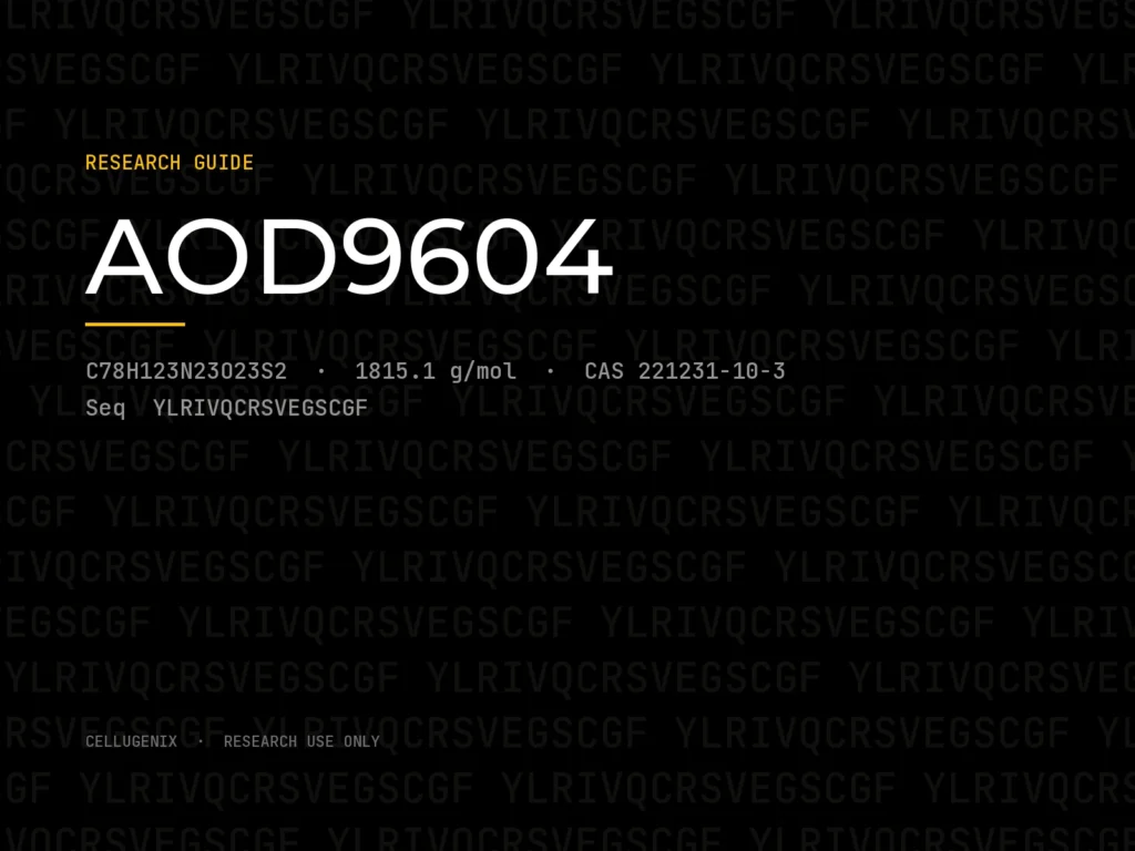 AOD9604: Sequence, Structure and Laboratory Identity