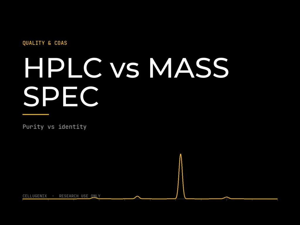 HPLC vs. Mass Spectrometry: What Each Test Proves About Peptide Purity