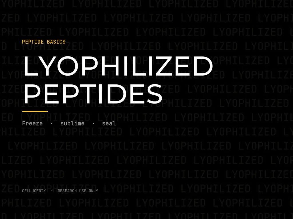 Lyophilized Peptides Explained: What Freeze-Dried Means for Research Material