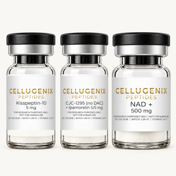 Kisspeptin-10 + CJC-1295/Ipamorelin + NAD+ Research Stack